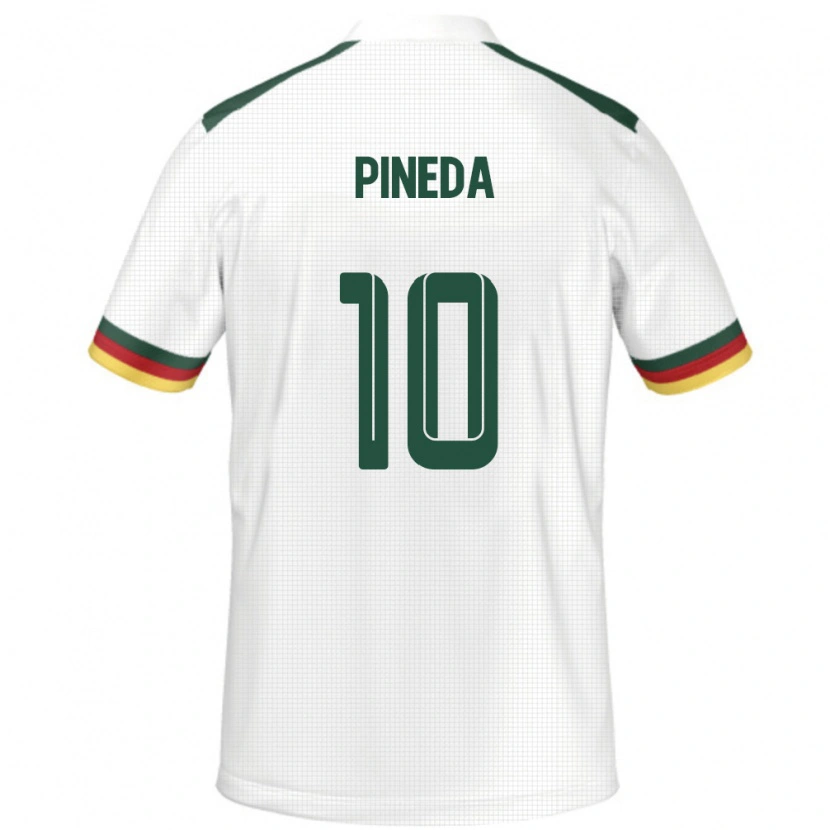 Danxen Børn Cameroun Etienne Eto O Pineda #10 Hvid Udebane Spillertrøjer 24-26 Trøje T-Shirt