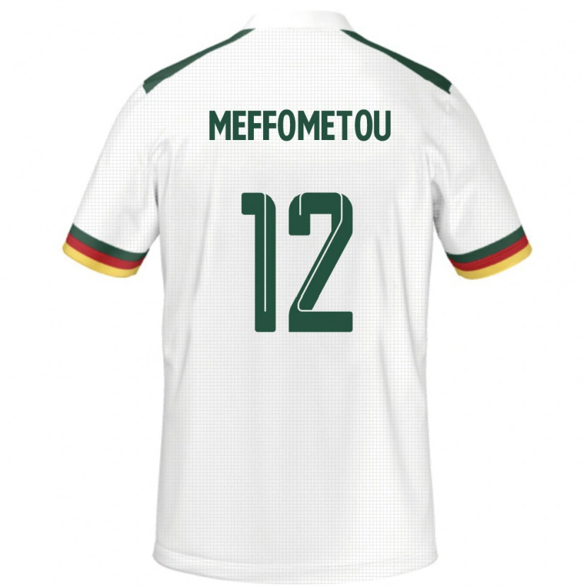 Danxen Børn Cameroun Falonne Meffometou #12 Hvid Udebane Spillertrøjer 24-26 Trøje T-Shirt