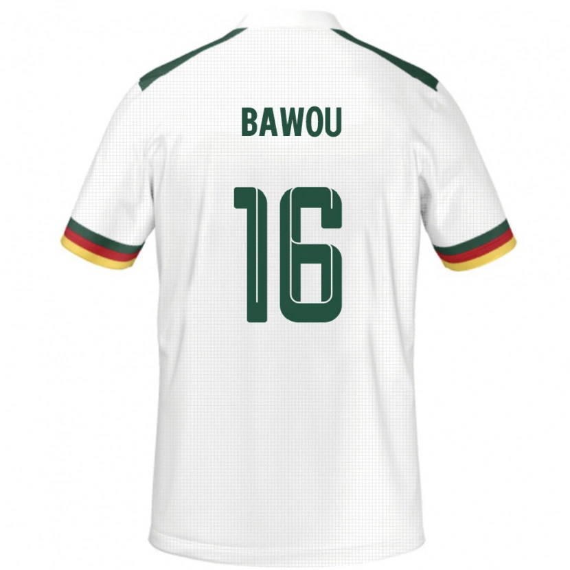 Danxen Børn Cameroun Ange Bawou #16 Hvid Udebane Spillertrøjer 24-26 Trøje T-Shirt