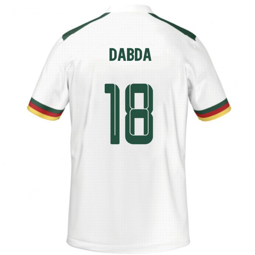 Danxen Børn Cameroun Claudia Dabda #18 Hvid Udebane Spillertrøjer 24-26 Trøje T-Shirt