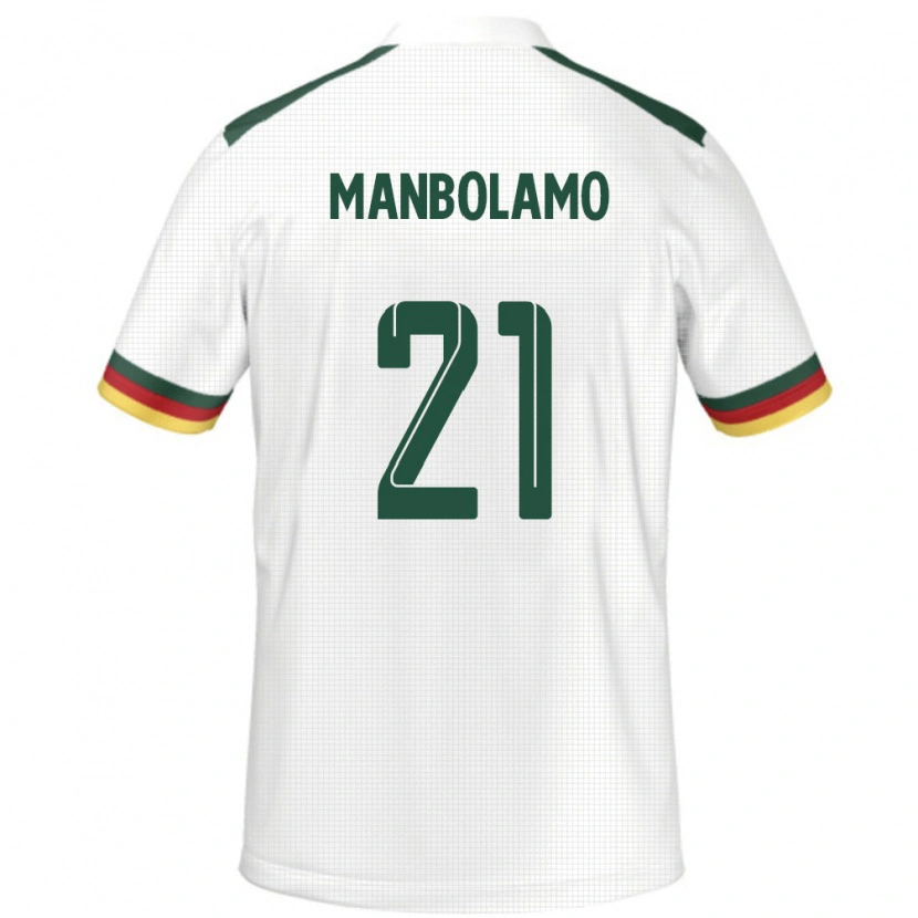 Danxen Børn Cameroun Eliane Manbolamo #21 Hvid Udebane Spillertrøjer 24-26 Trøje T-Shirt