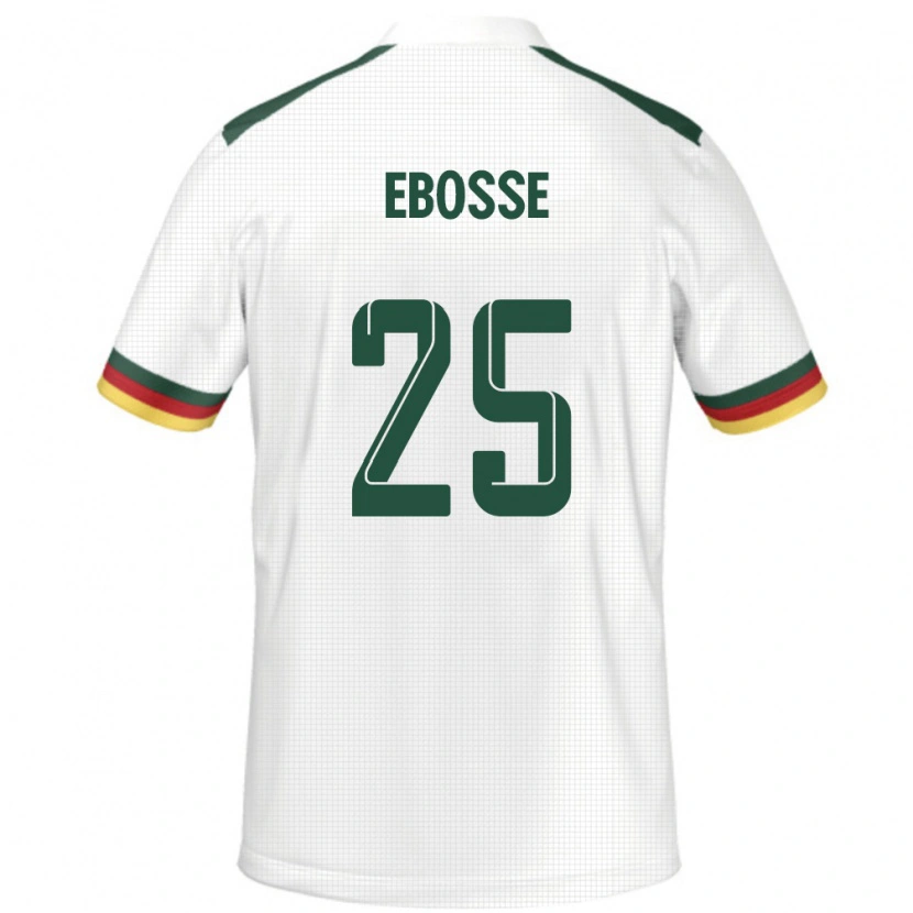 Danxen Børn Cameroun Enzo Ebosse #25 Hvid Udebane Spillertrøjer 24-26 Trøje T-Shirt