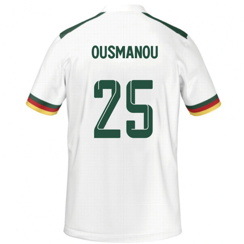 Danxen Børn Cameroun Doudou Ousmanou #25 Hvid Udebane Spillertrøjer 24-26 Trøje T-Shirt