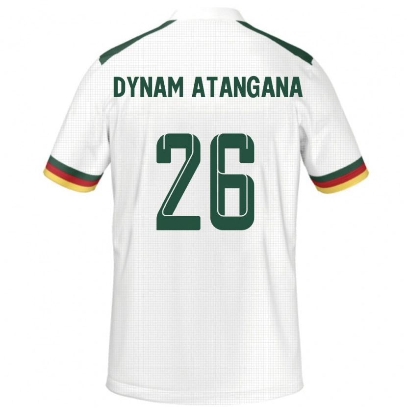 Danxen Børn Cameroun Marc Dynam Atangana #26 Hvid Udebane Spillertrøjer 24-26 Trøje T-Shirt