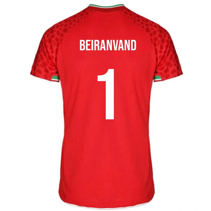 Danxen Børn Iran Alireza Beiranvand #1 Rød Udebane Spillertrøjer 24-26 Trøje T-Shirt