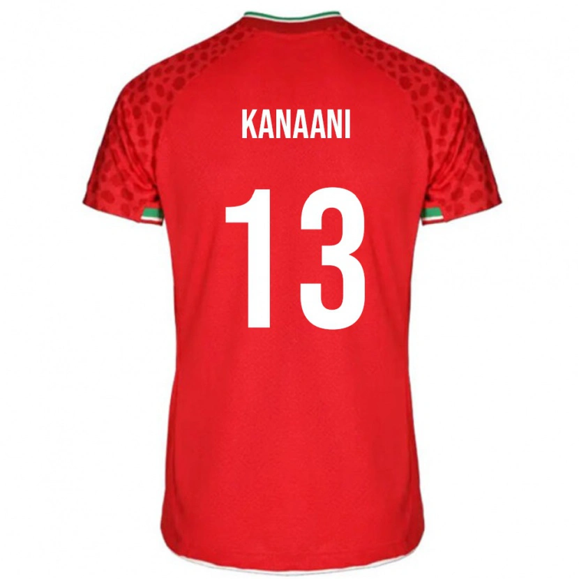 Danxen Børn Iran Hossein Kanaani #13 Rød Udebane Spillertrøjer 24-26 Trøje T-Shirt