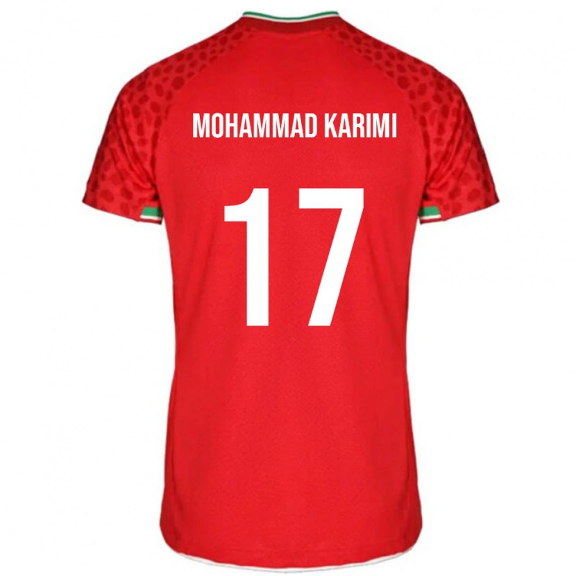 Danxen Børn Iran Seyed Mohammad Karimi #17 Rød Udebane Spillertrøjer 24-26 Trøje T-Shirt