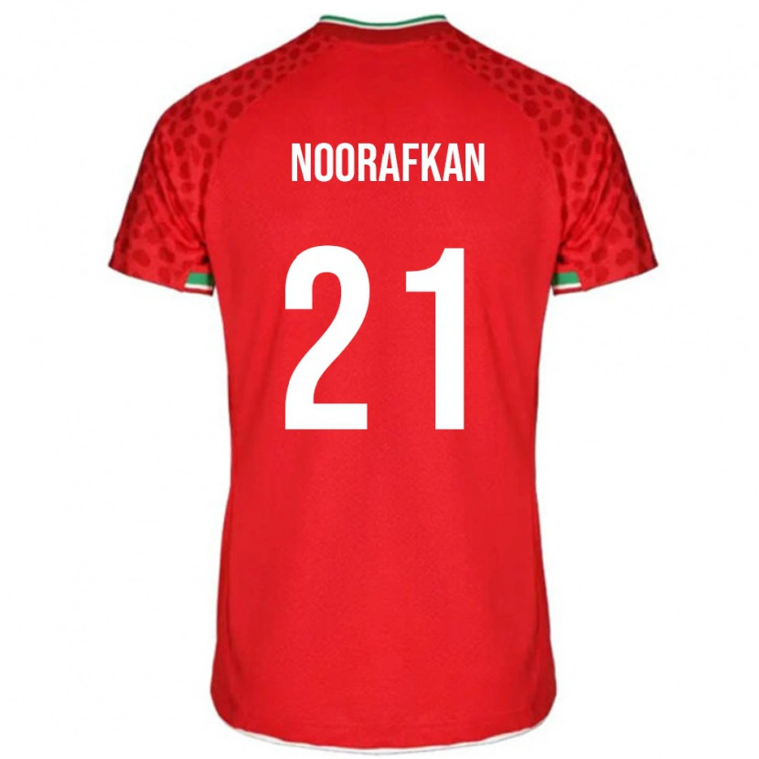 Danxen Børn Iran Omid Noorafkan #21 Rød Udebane Spillertrøjer 24-26 Trøje T-Shirt