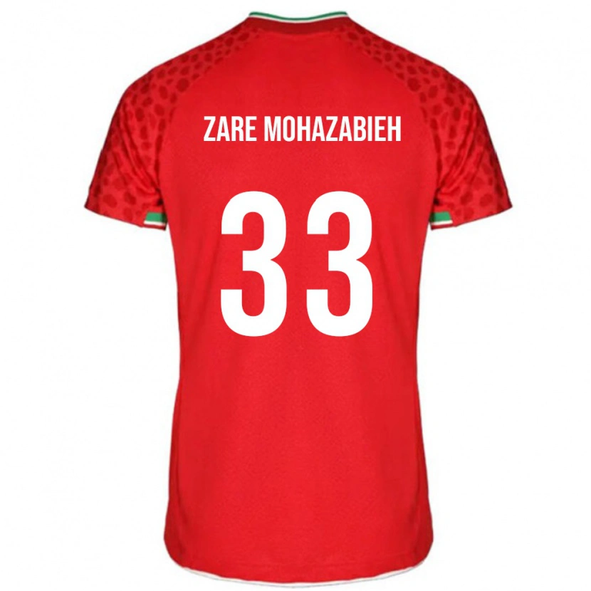 Danxen Børn Iran Mehdi Zare Mohazabieh #33 Rød Udebane Spillertrøjer 24-26 Trøje T-Shirt