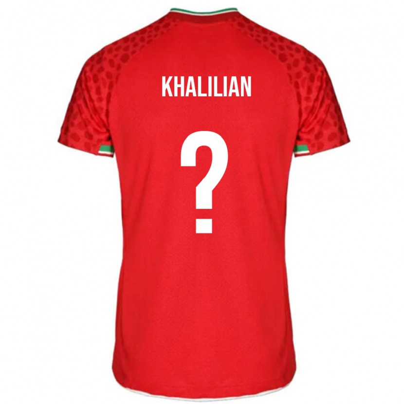 Danxen Børn Iran Abolfazl Khalilian #0 Rød Udebane Spillertrøjer 24-26 Trøje T-Shirt