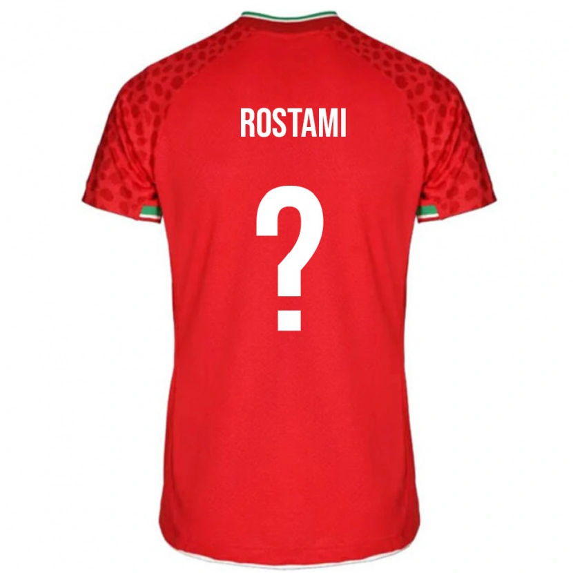 Danxen Børn Iran Artin Rostami #0 Rød Udebane Spillertrøjer 24-26 Trøje T-Shirt