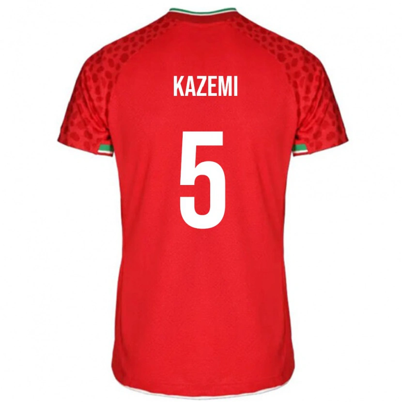 Danxen Børn Iran Abolfazl Kazemi #5 Rød Udebane Spillertrøjer 24-26 Trøje T-Shirt