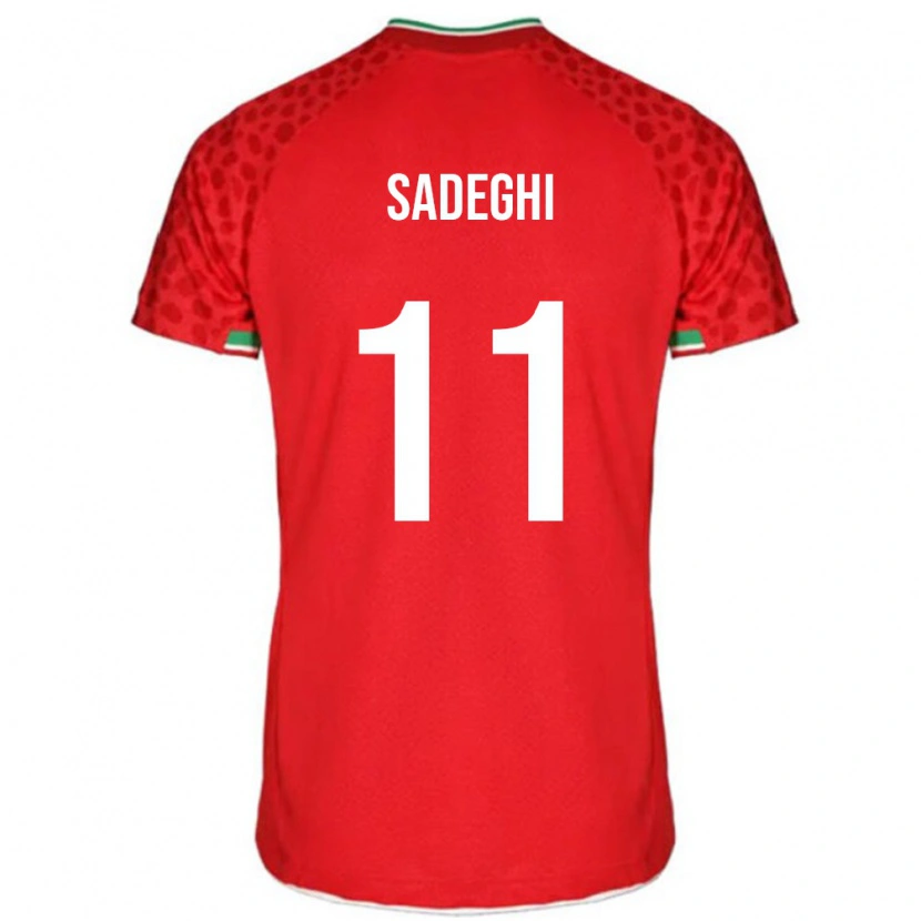 Danxen Børn Iran Mahan Sadeghi #11 Rød Udebane Spillertrøjer 24-26 Trøje T-Shirt