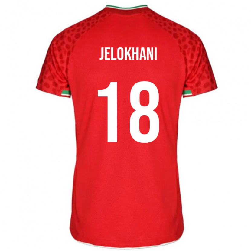 Danxen Børn Iran Ali Jelokhani #18 Rød Udebane Spillertrøjer 24-26 Trøje T-Shirt