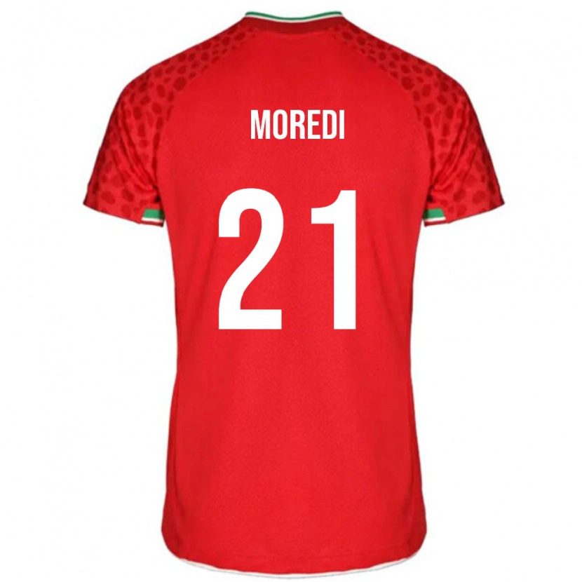 Danxen Børn Iran Abolfazl Moredi #21 Rød Udebane Spillertrøjer 24-26 Trøje T-Shirt