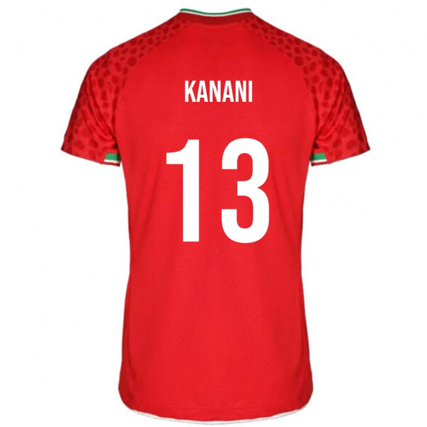 Danxen Børn Iran Hossein Kanani #13 Rød Udebane Spillertrøjer 24-26 Trøje T-Shirt