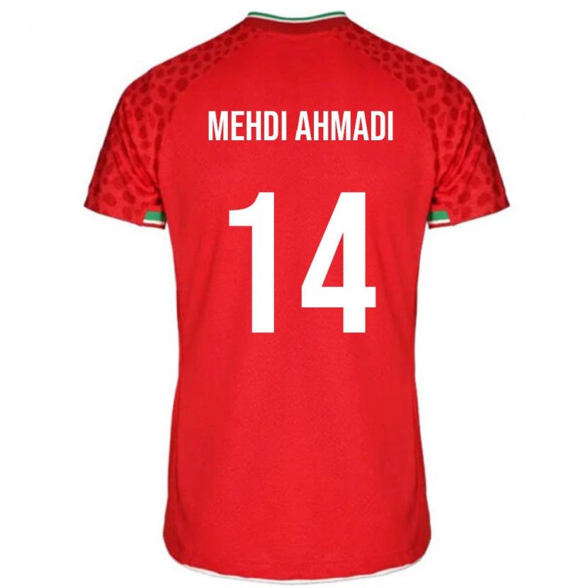 Danxen Børn Iran Mohammad Mehdi Ahmadi #14 Rød Udebane Spillertrøjer 24-26 Trøje T-Shirt