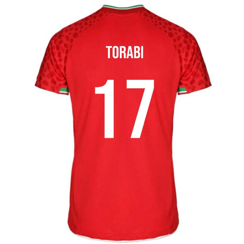 Danxen Børn Iran Mehdi Torabi #17 Rød Udebane Spillertrøjer 24-26 Trøje T-Shirt