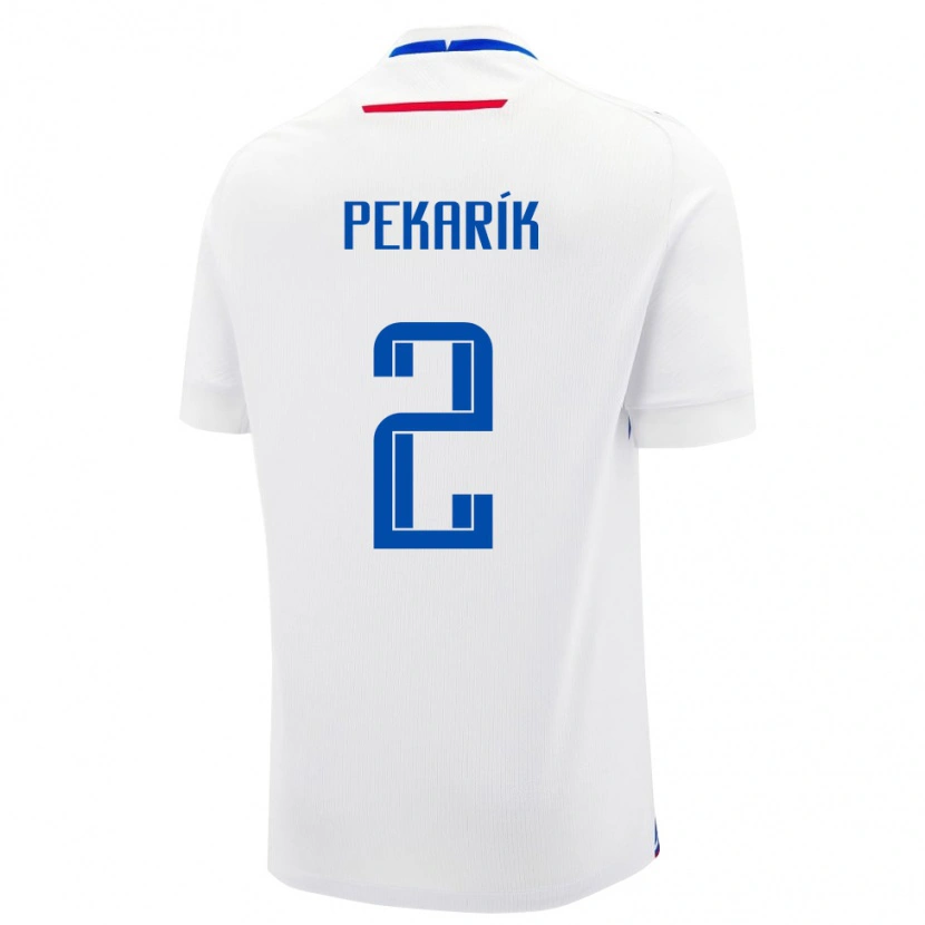 Danxen Børn Slovakiet Peter Pekarík #2 Hvid Udebane Spillertrøjer 24-26 Trøje T-Shirt