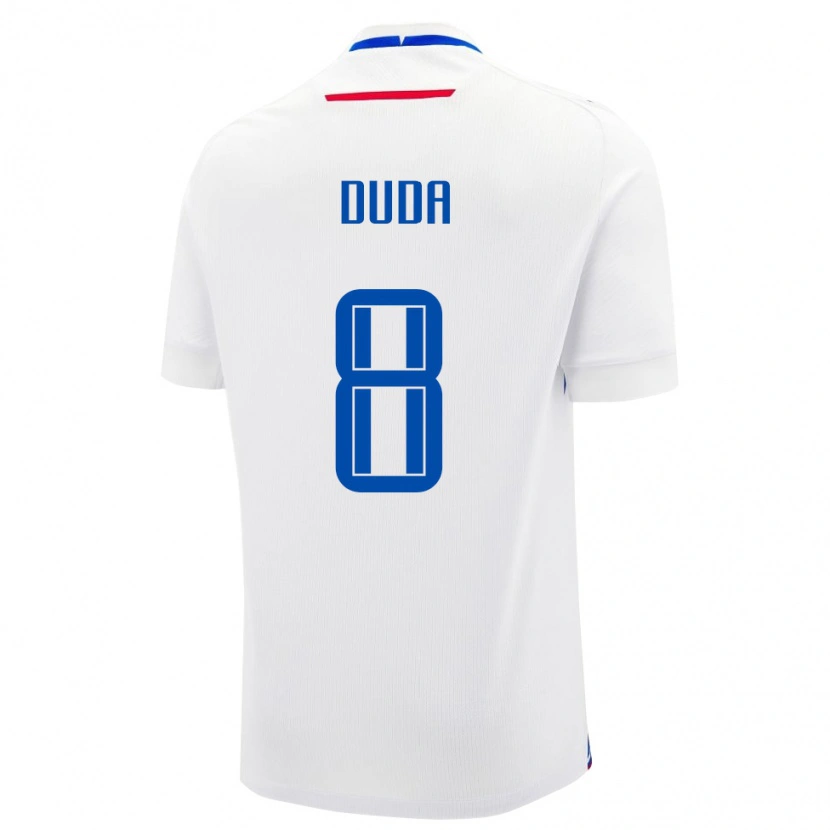 Danxen Børn Slovakiet Ondrej Duda #8 Hvid Udebane Spillertrøjer 24-26 Trøje T-Shirt