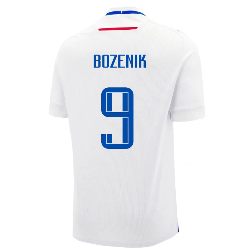 Danxen Børn Slovakiet Robert Bozenik #9 Hvid Udebane Spillertrøjer 24-26 Trøje T-Shirt