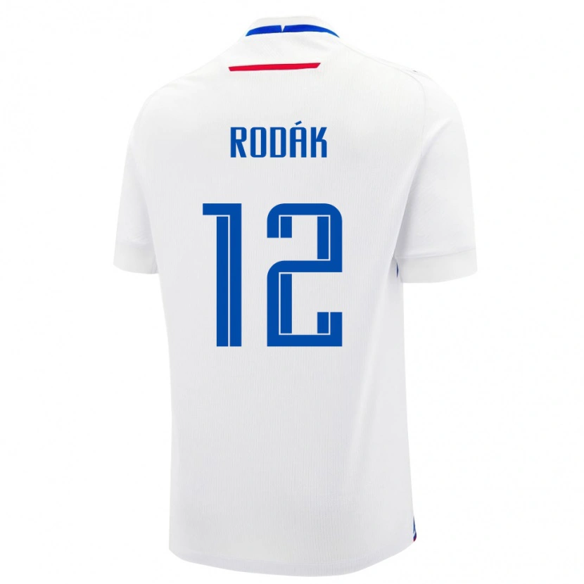 Danxen Børn Slovakiet Marek Rodák #12 Hvid Udebane Spillertrøjer 24-26 Trøje T-Shirt