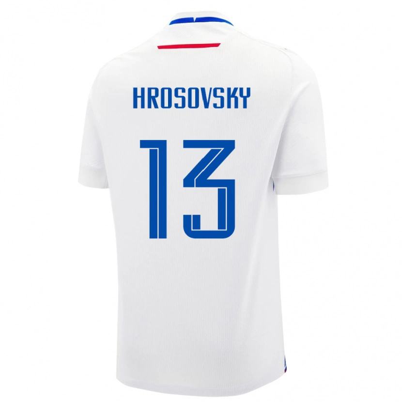 Danxen Børn Slovakiet Patrik Hrosovsky #13 Hvid Udebane Spillertrøjer 24-26 Trøje T-Shirt