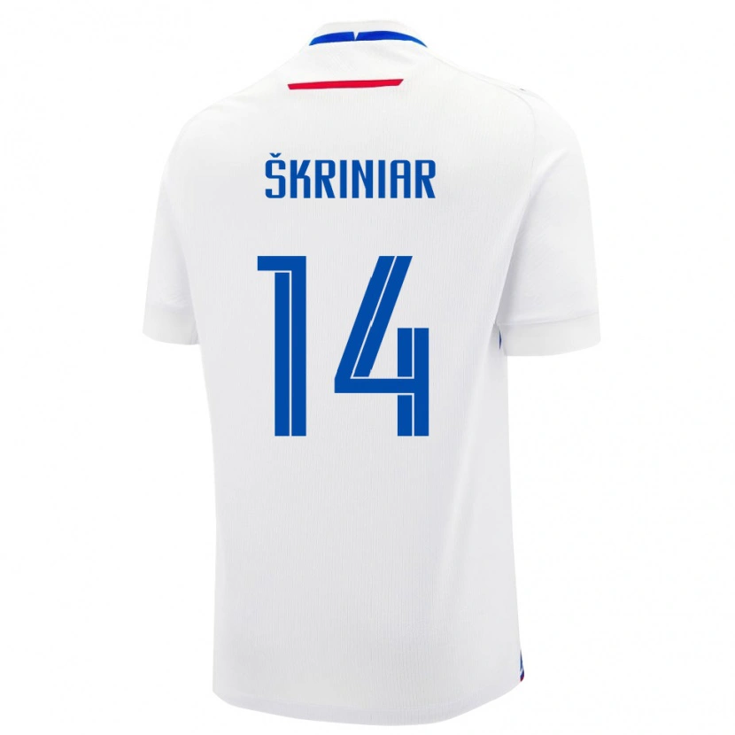 Danxen Børn Slovakiet Milan Skriniar #14 Hvid Udebane Spillertrøjer 24-26 Trøje T-Shirt