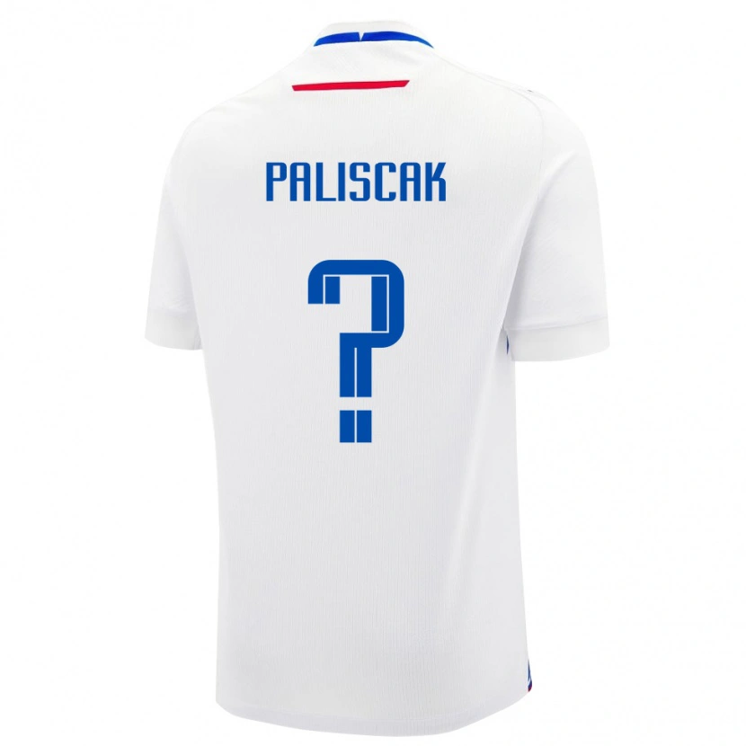 Danxen Børn Slovakiet Tobias Paliscak #0 Hvid Udebane Spillertrøjer 24-26 Trøje T-Shirt