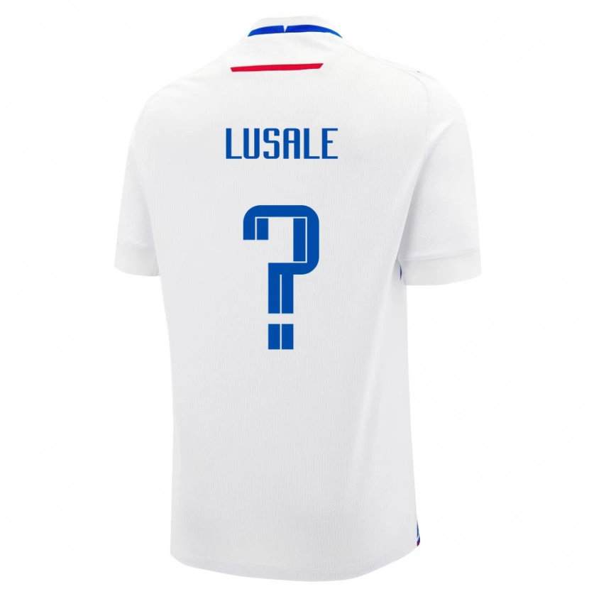 Danxen Børn Slovakiet Samuel Lusale #0 Hvid Udebane Spillertrøjer 24-26 Trøje T-Shirt