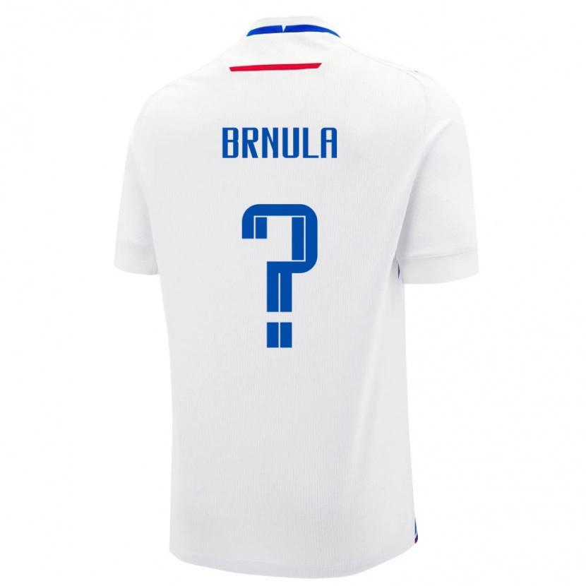 Danxen Børn Slovakiet Jan Brnula #0 Hvid Udebane Spillertrøjer 24-26 Trøje T-Shirt