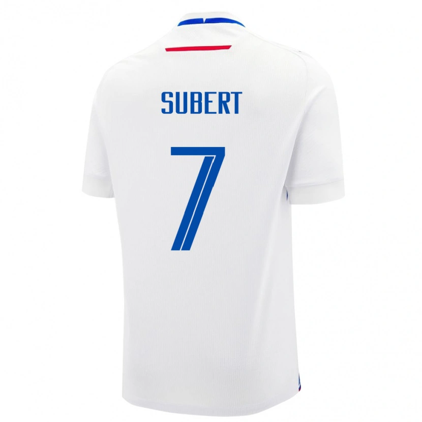 Danxen Børn Slovakiet Alex Subert #7 Hvid Udebane Spillertrøjer 24-26 Trøje T-Shirt