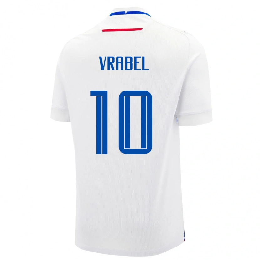 Danxen Børn Slovakiet Alex Vrabel #10 Hvid Udebane Spillertrøjer 24-26 Trøje T-Shirt