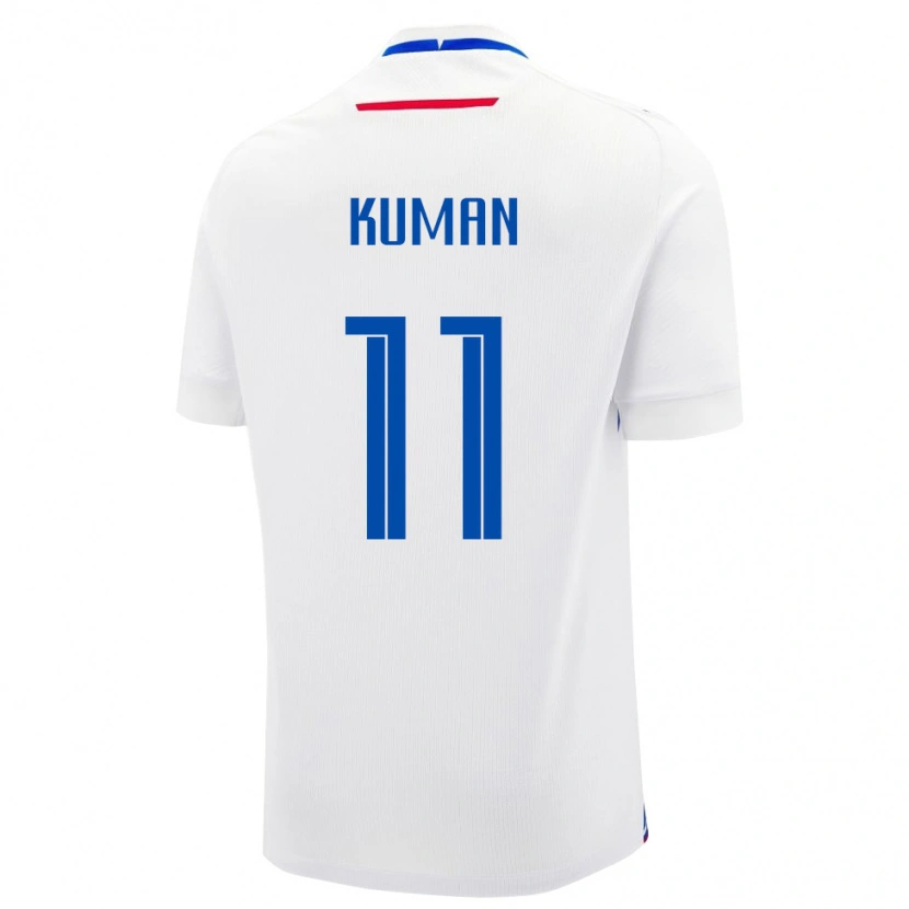 Danxen Børn Slovakiet Lukas Kuman #11 Hvid Udebane Spillertrøjer 24-26 Trøje T-Shirt