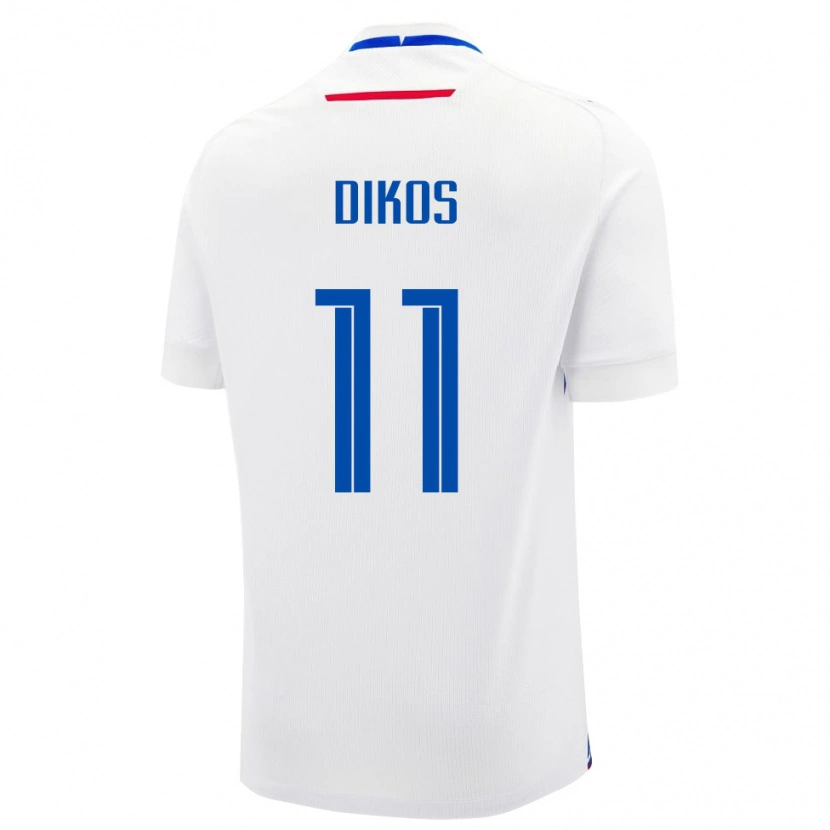 Danxen Børn Slovakiet Maximilian Dikos #11 Hvid Udebane Spillertrøjer 24-26 Trøje T-Shirt