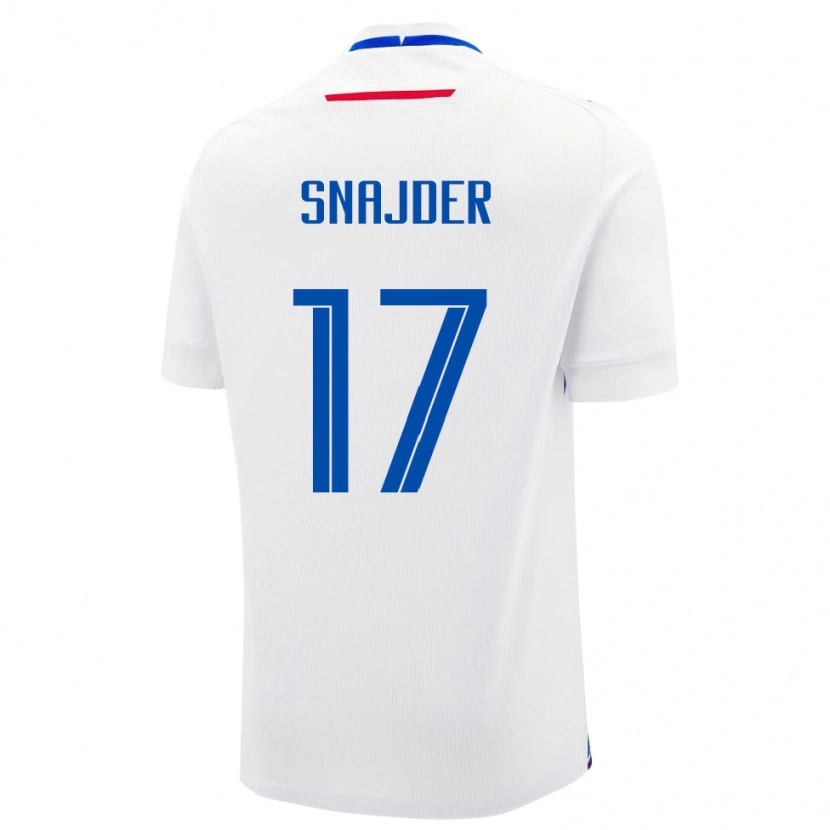 Danxen Børn Slovakiet Dominik Snajder #17 Hvid Udebane Spillertrøjer 24-26 Trøje T-Shirt