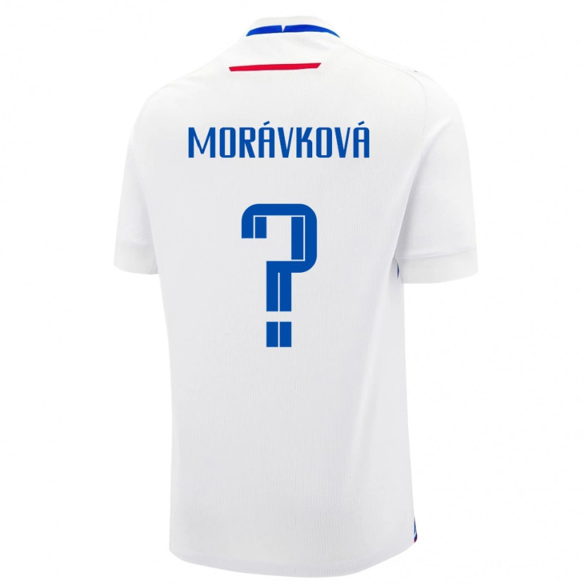 Danxen Børn Slovakiet Tamara Morávková #0 Hvid Udebane Spillertrøjer 24-26 Trøje T-Shirt