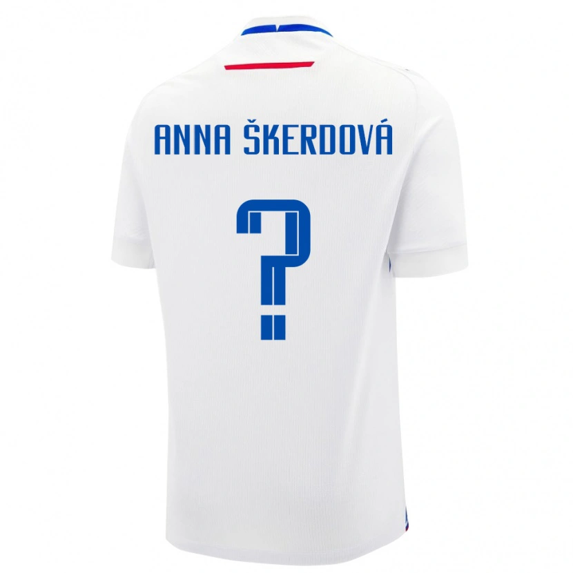 Danxen Børn Slovakiet Sofia Anna Škerdová #0 Hvid Udebane Spillertrøjer 24-26 Trøje T-Shirt