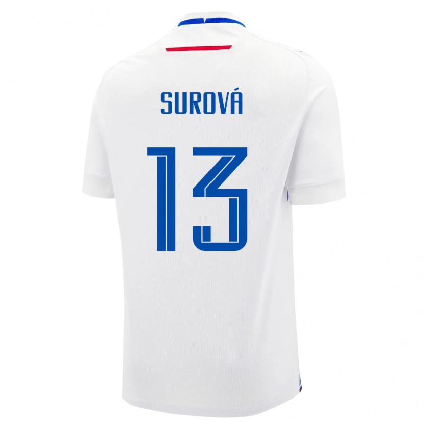 Danxen Børn Slovakiet Aneta Surová #13 Hvid Udebane Spillertrøjer 24-26 Trøje T-Shirt