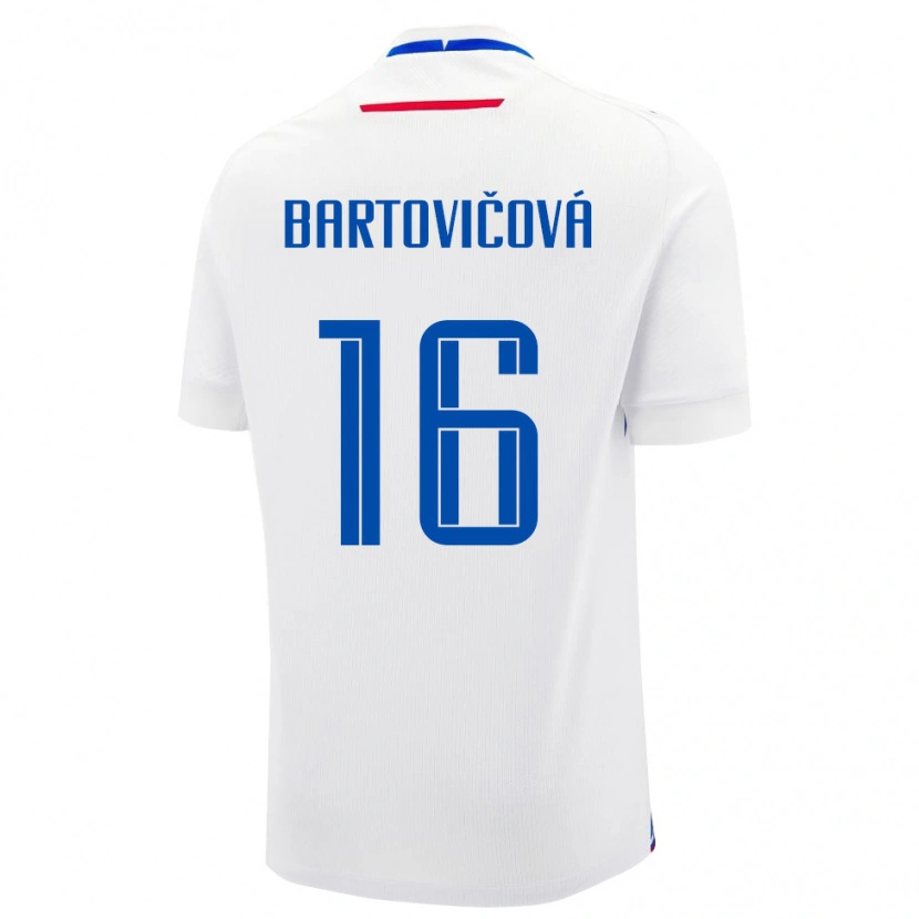 Danxen Børn Slovakiet Diana Bartovičová #16 Hvid Udebane Spillertrøjer 24-26 Trøje T-Shirt