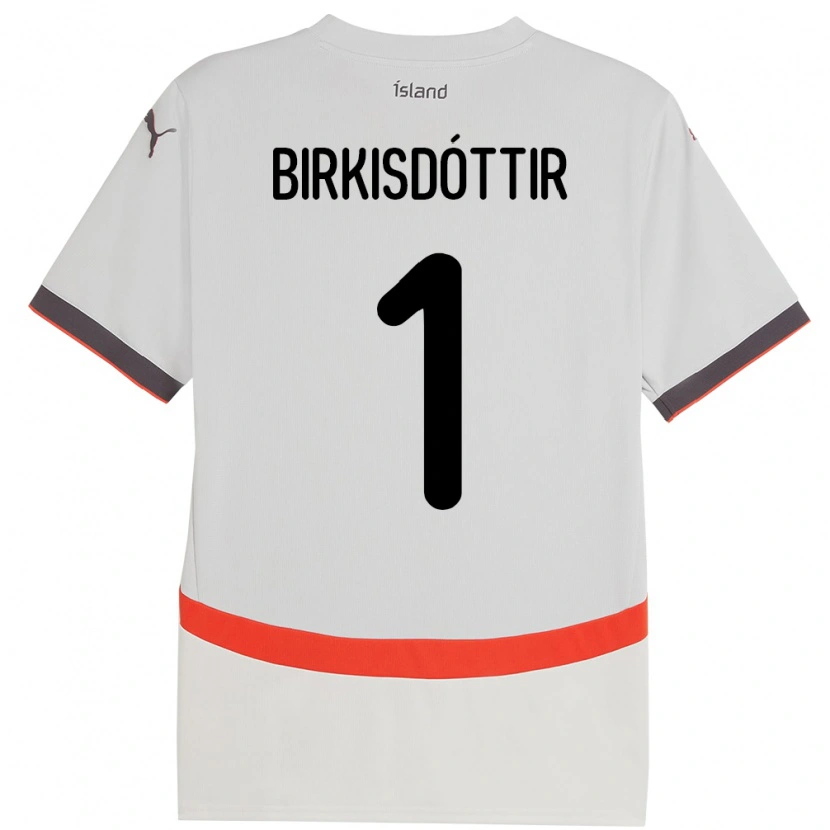 Danxen Børn Island Fanney Inga Birkisdóttir #1 Hvid Udebane Spillertrøjer 24-26 Trøje T-Shirt