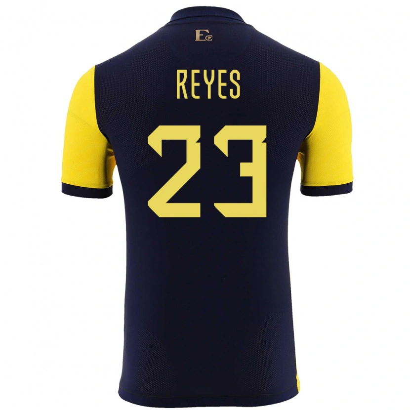 Danxen Mænd Ecuador Maikel Reyes #23 Gul Hjemmebane Spillertrøjer 24-26 Trøje T-Shirt