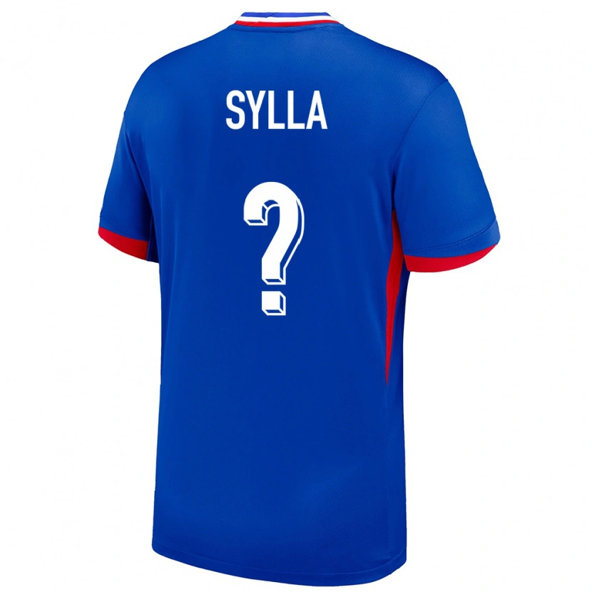 Danxen Mænd Frankrig Mohamed Sylla #0 Blå Hjemmebane Spillertrøjer 24-26 Trøje T-Shirt