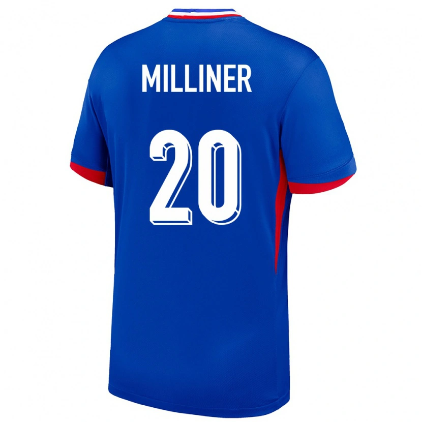 Danxen Mænd Frankrig Léo Milliner #20 Blå Hjemmebane Spillertrøjer 24-26 Trøje T-Shirt