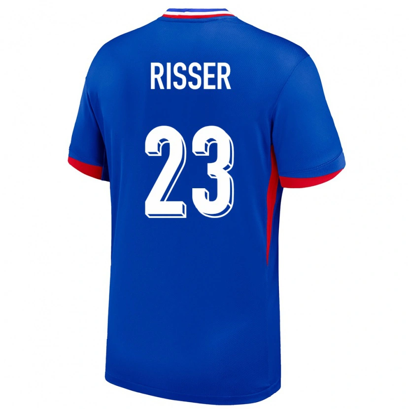 Danxen Mænd Frankrig Robin Risser #23 Blå Hjemmebane Spillertrøjer 24-26 Trøje T-Shirt