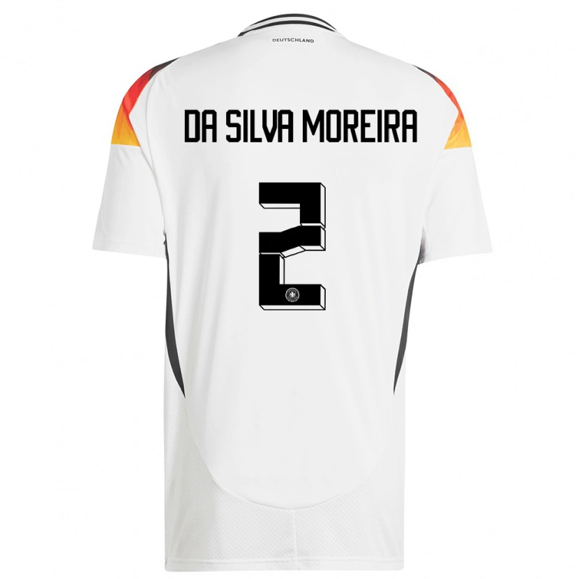 Danxen Mænd Tyskland Eric Da Silva Moreira #2 Hvid Hjemmebane Spillertrøjer 24-26 Trøje T-Shirt