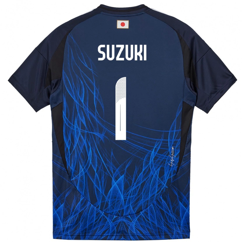 Danxen Mænd Japan Zion Suzuki #1 Mørkeblå Hjemmebane Spillertrøjer 24-26 Trøje T-Shirt