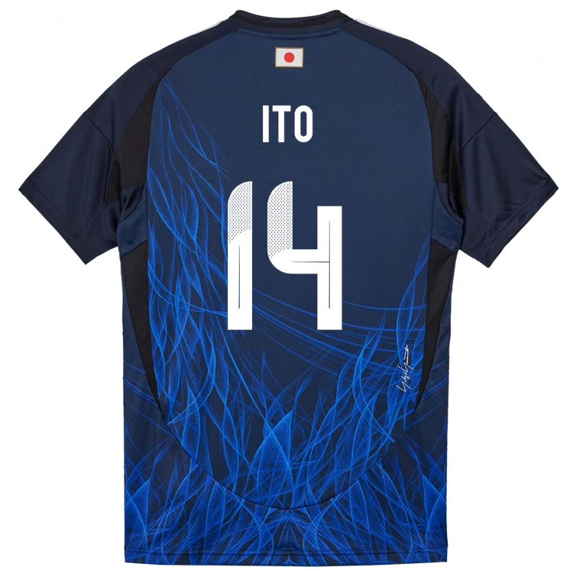 Danxen Mænd Japan Junya Ito #14 Mørkeblå Hjemmebane Spillertrøjer 24-26 Trøje T-Shirt