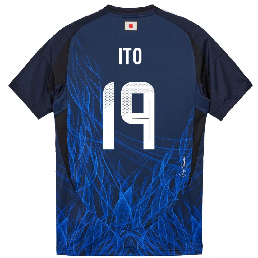 Danxen Mænd Japan Yu Ito #19 Mørkeblå Hjemmebane Spillertrøjer 24-26 Trøje T-Shirt