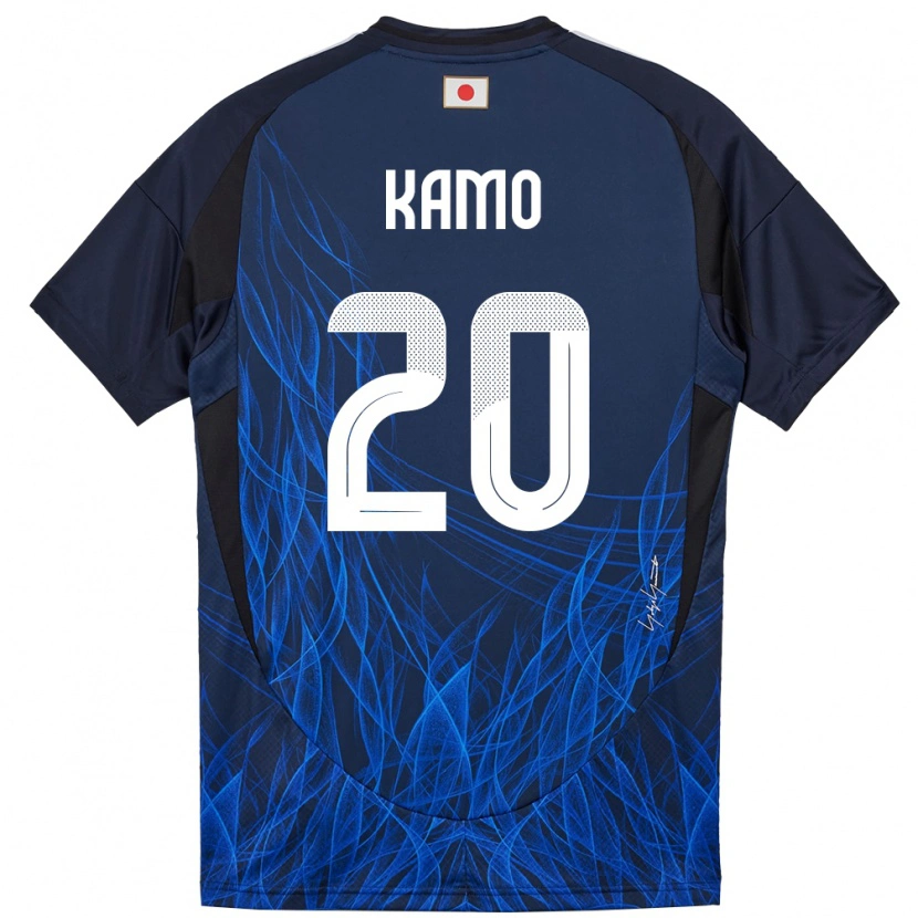 Danxen Mænd Japan Yuito Kamo #20 Mørkeblå Hjemmebane Spillertrøjer 24-26 Trøje T-Shirt